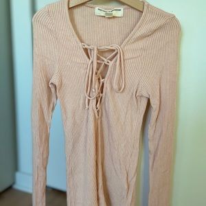 Lace up stretchy shirt from Brandy Melville